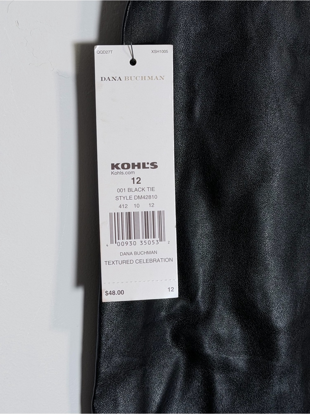 Dana Buchman Black Faux Leather Pencil Skirt - Picture 3 of 9